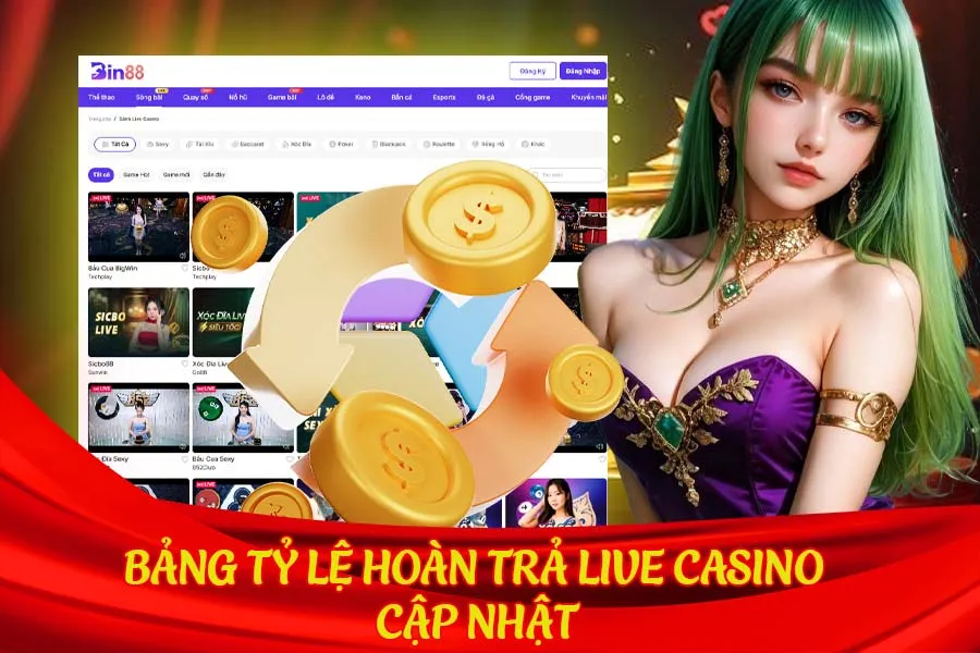 Bảng Tỷ Lệ Hoàn Trả Live Casino