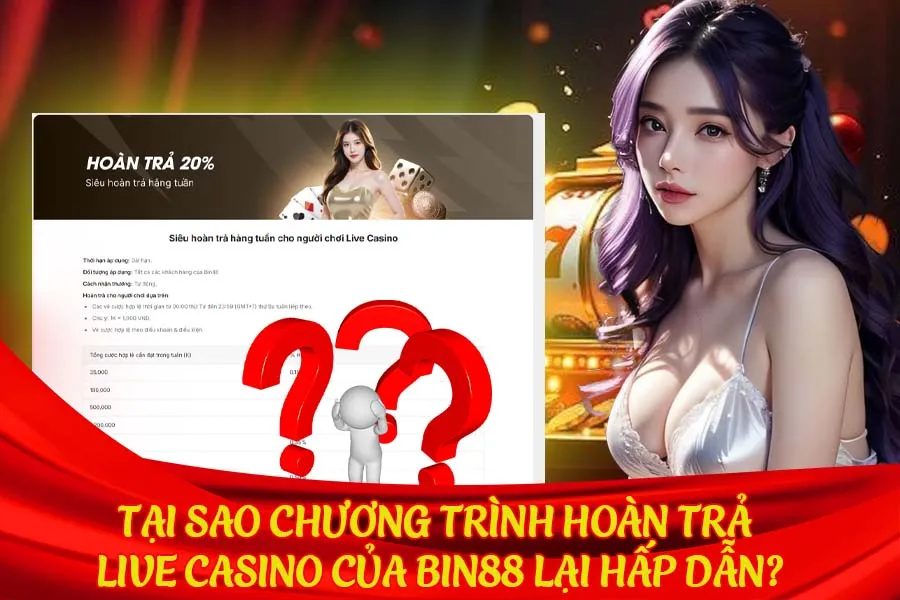 Tại Sao Chương Trình Hoàn Trả Live Casino Của Bin88 Lại Hấp Dẫn